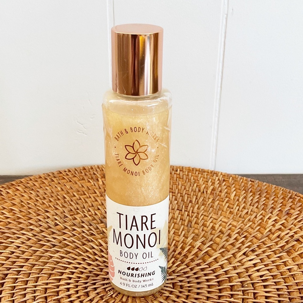 Bath & Body Works Tiare Monoi Shimmer Nourishing Body Oil 4.9oz New